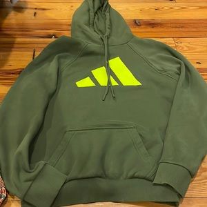 ADIDAS 3 BAR LOGO TRAINING HOODIE Olive Green